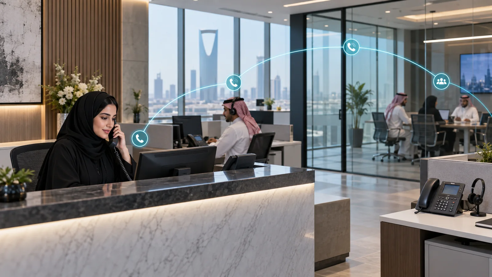 منظومة اتصالات أعمال موحدة لخدمة العملاء والفرق